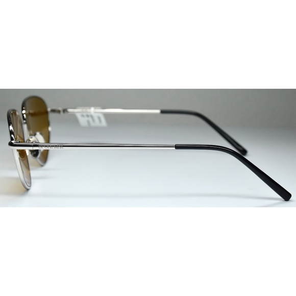 SPORTMAX SM0043 16E SHINY PALLADIUM METAL LIGHT BROWN GEOMETRIC SUNGLASSES. 59MM - Picture 6 of 11